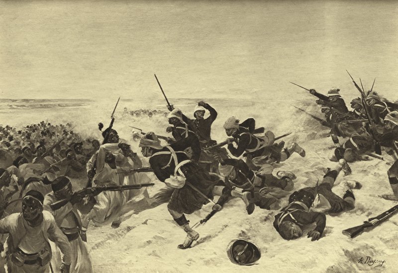 Batalla de Tel el-Kebir, 1882 (grabado) de Henri Louis Dupray