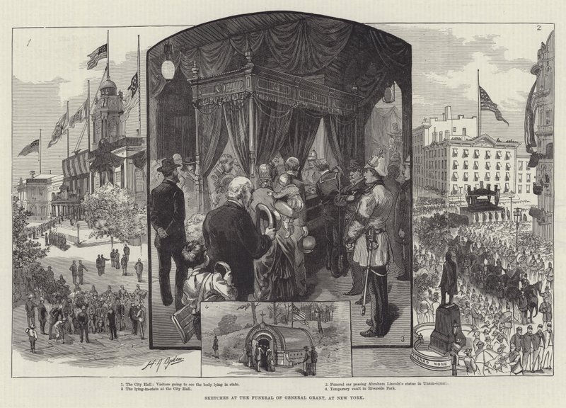 Bocetos en el funeral del General Grant, en Nueva York de Henry Alexander Ogden