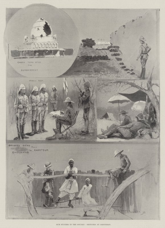 Nuestro Éxito en Sudán, Bocetos en Omdurman de Henry Charles Seppings Wright