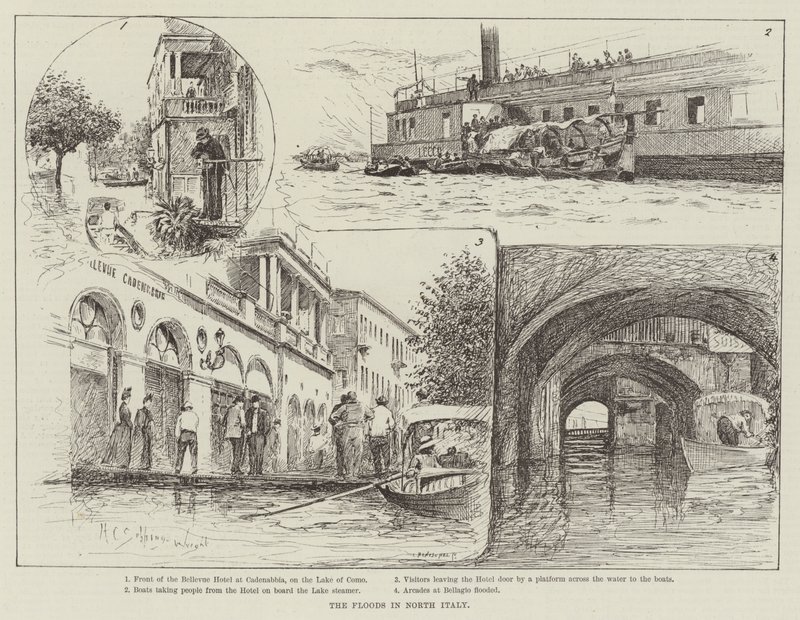 Las inundaciones en el norte de Italia de Henry Charles Seppings Wright