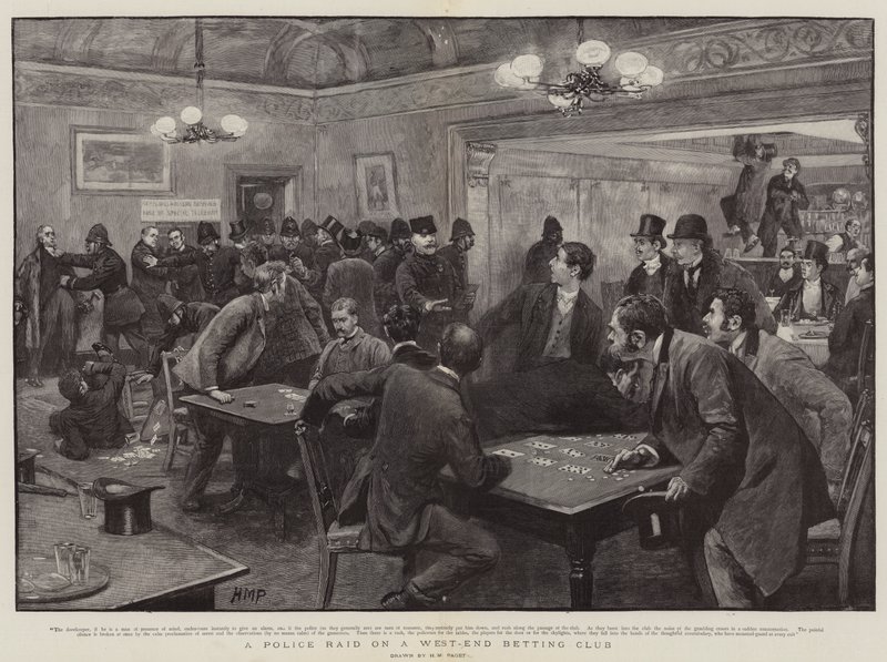 Redada policial en un club de apuestas del West-End de Henry Marriott Paget