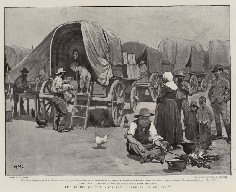 El levantamiento de los Matabele, refugiados en Buluwayo de Henry Marriott Paget