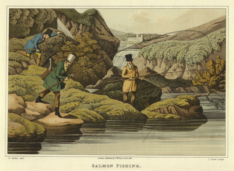 Pesca de salmón de Henry Thomas Alken