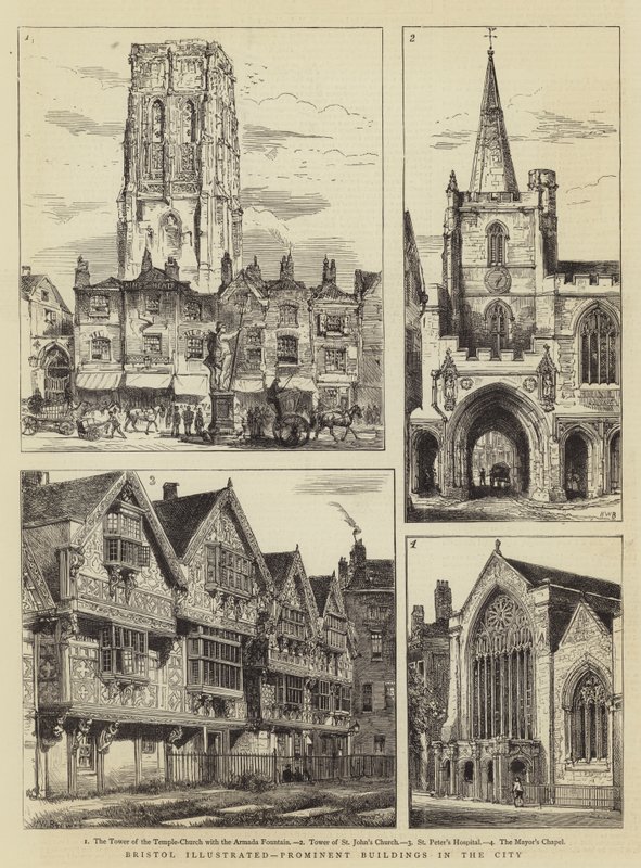 Bristol Ilustrado, Edificios Prominentes en la Ciudad de Henry William Brewer