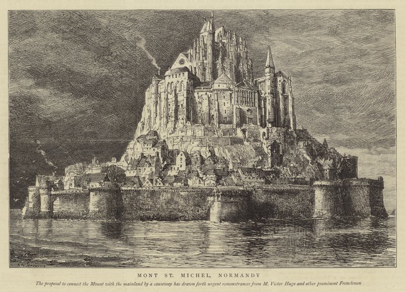 Mont St Michel, Normandía de Henry William Brewer