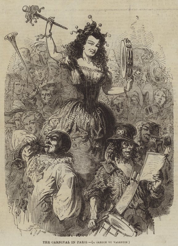 El Carnaval en París de Henry Augustin Valentin