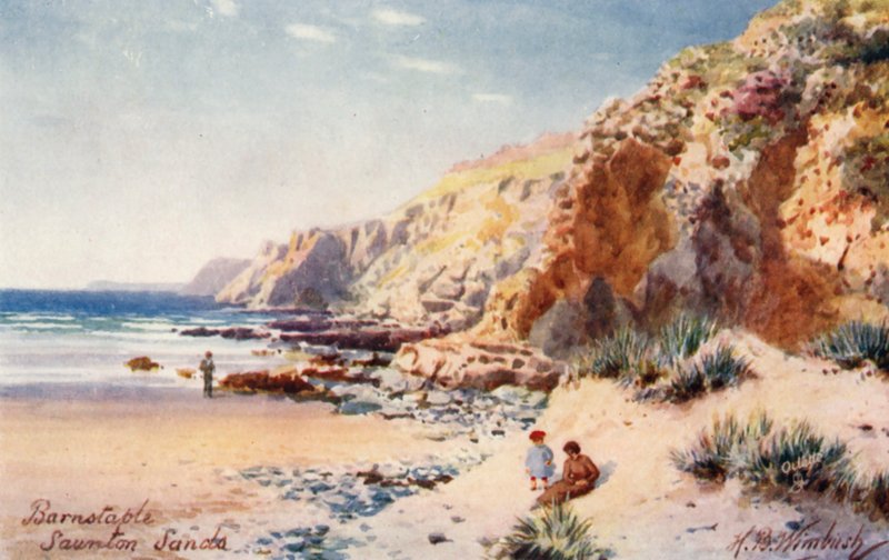 Saunton Sands, Barnstaple (litografía en color) de Henry B. (after) Wimbush