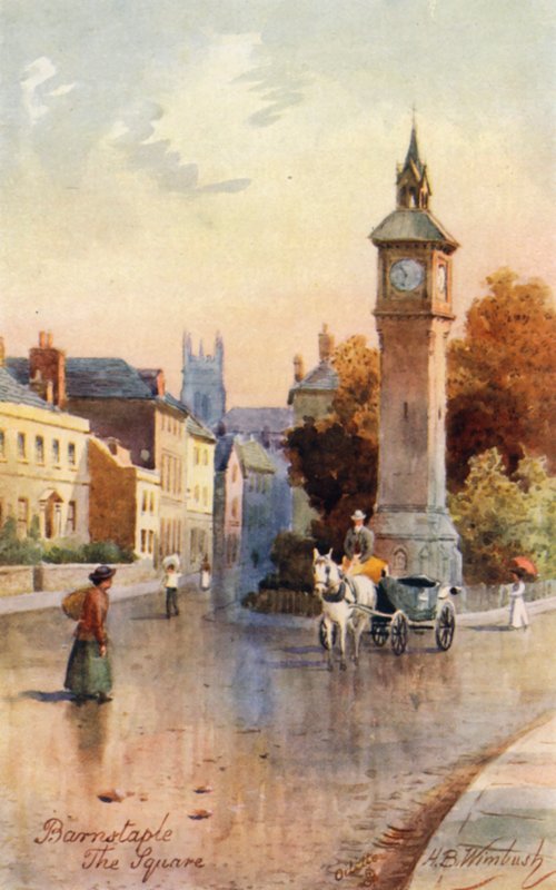 The Square, Barnstaple (litografía en color) de Henry B. (after) Wimbush