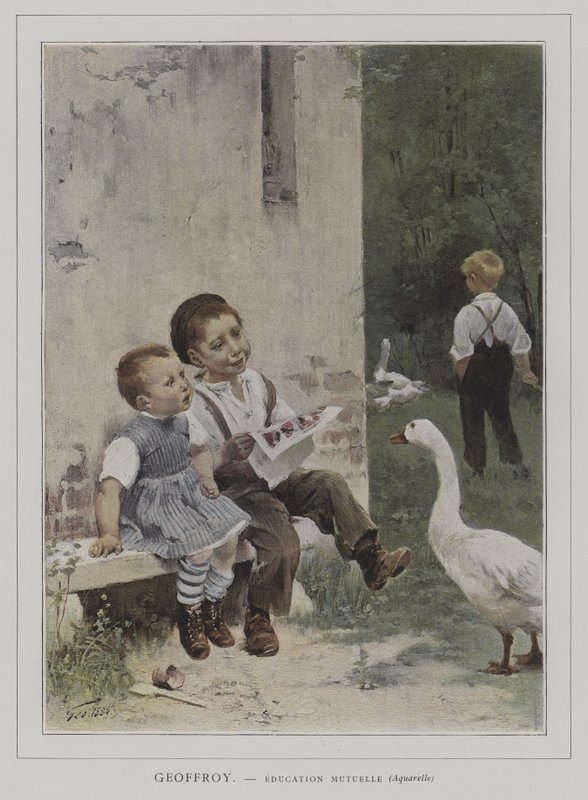 Educación mutua de Henri Jules Jean Geoffroy