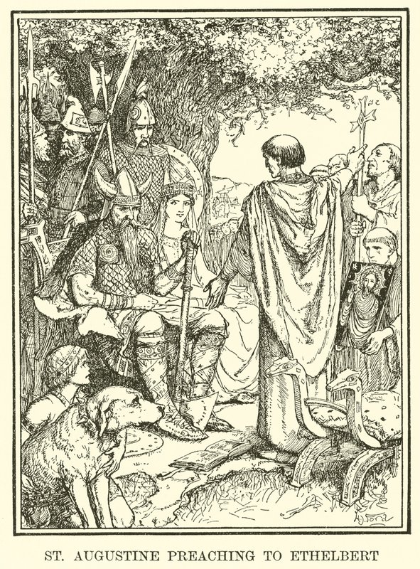 San Agustín predicando a Ethelbert de Henry Justice Ford