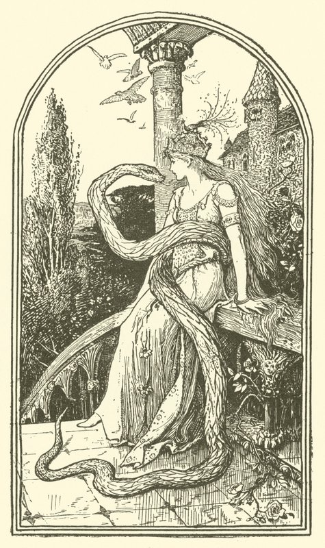 La Serpiente Encantada (grabado) de Henry Justice Ford