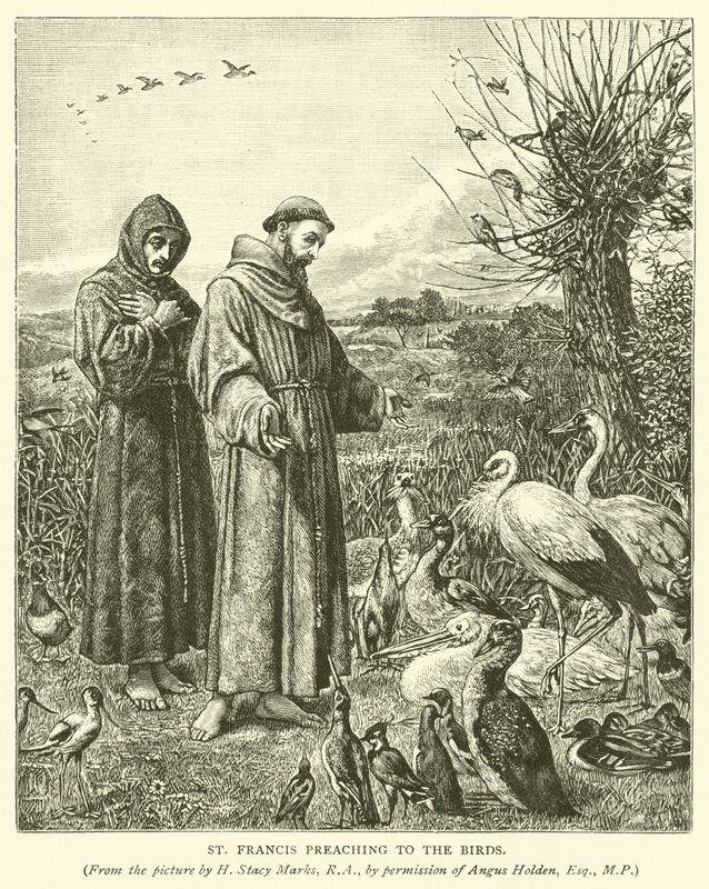 San Francisco predicando a los pájaros de Henry Stacey Marks