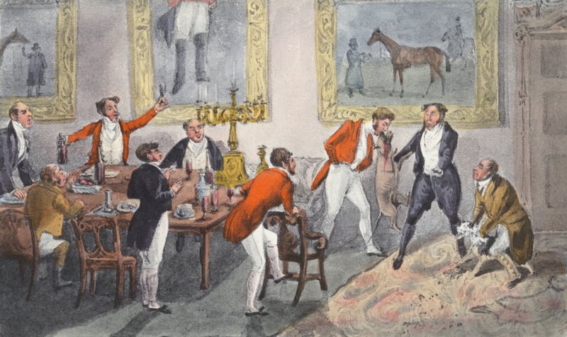 La sangre y el bull-dog (litografía) de Henry Thomas (after) Alken