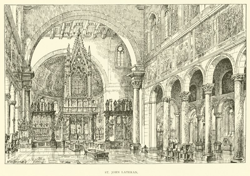 San Juan de Letrán (grabado) de Henry William Brewer