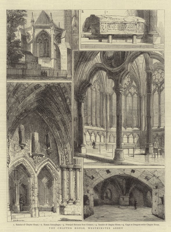 La Sala Capitular, Abadía de Westminster de Henry William Brewer
