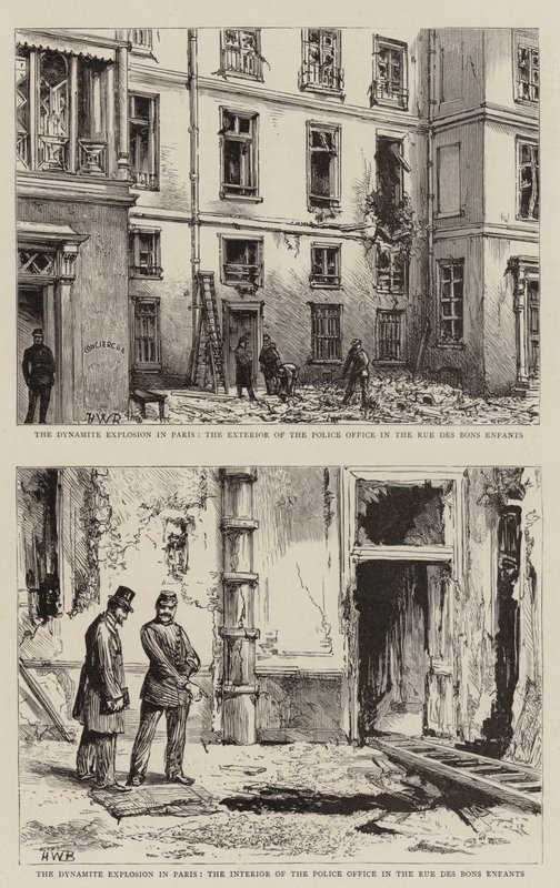 La explosión de dinamita en París de Henry William Brewer