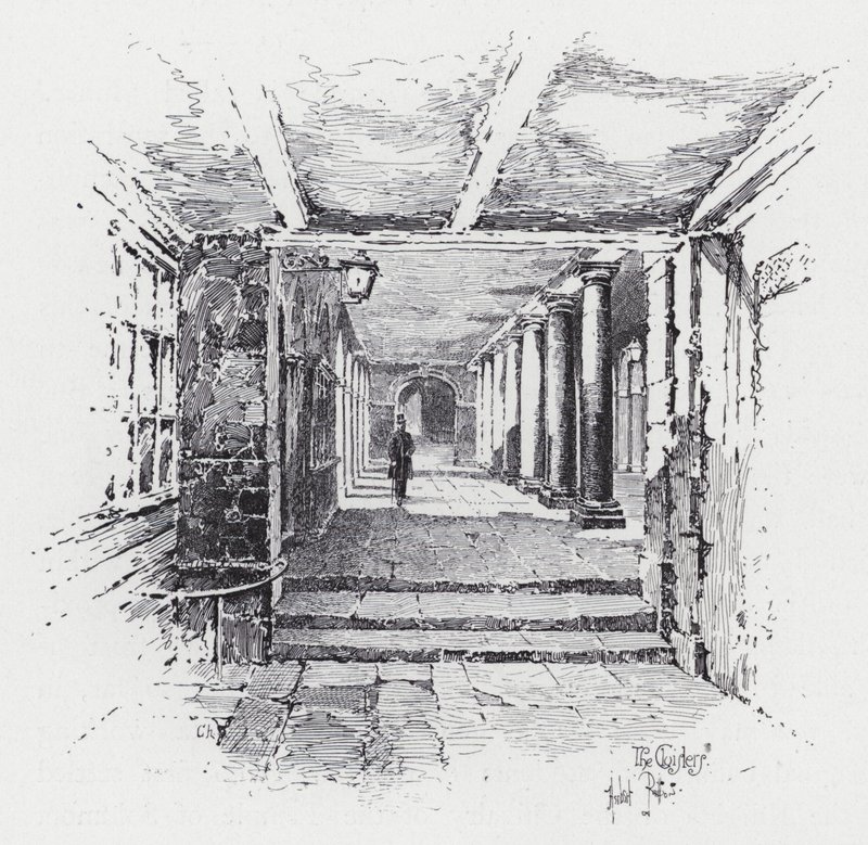 Los Claustros (grabado) de Herbert (after) Railton