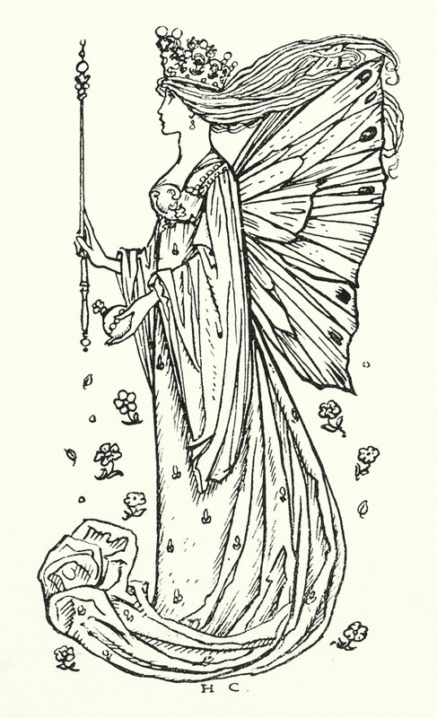 Canción de la Reina de las Hadas (grabado) de Herbert Cole