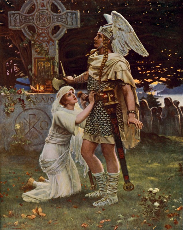 Sir Galahad de Herbert Gustave after Schmalz