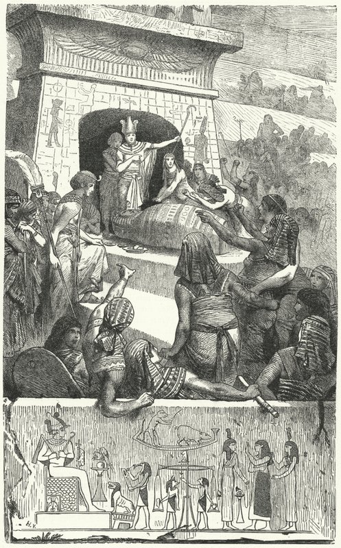 Funeral de un faraón egipcio antiguo de Hermann Vogel