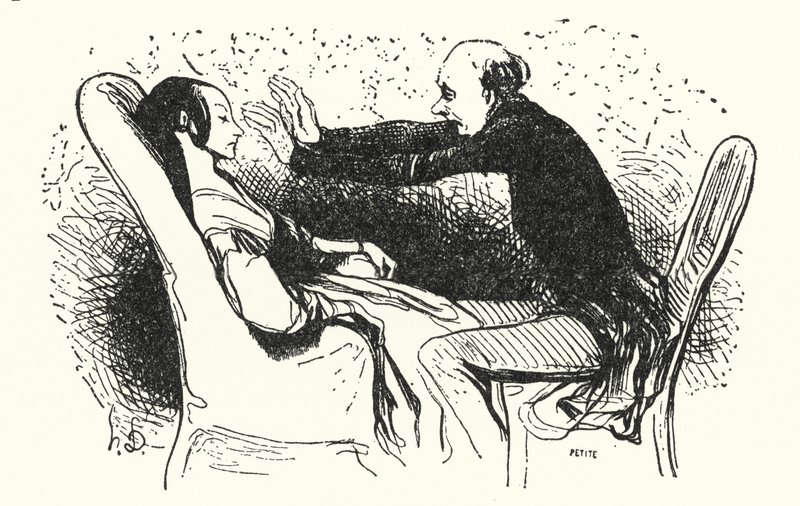 El hipnotizador de Honore (after) Daumier