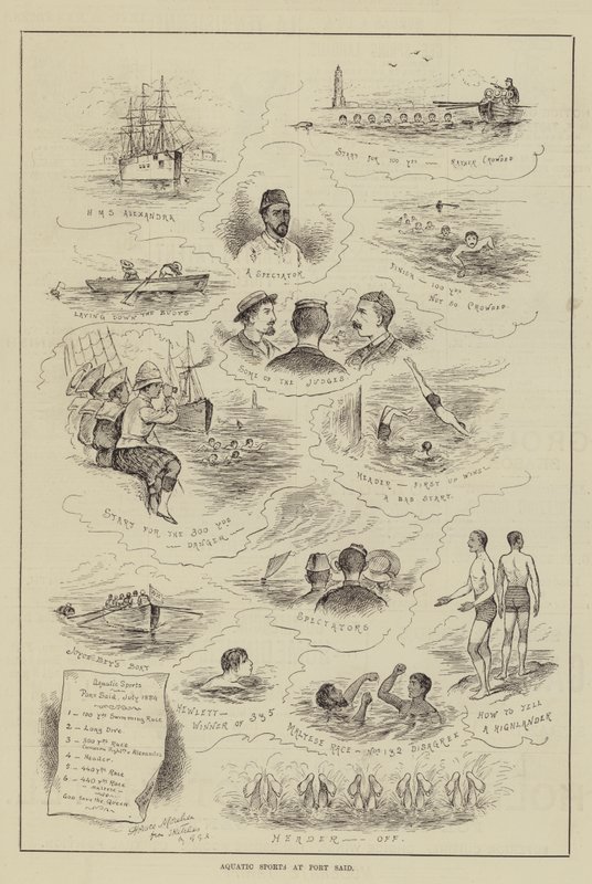 Deportes acuáticos en Port Said de Horace Morehen