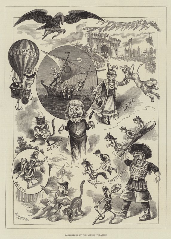 Pantomimas en los Teatros de Londres de Horace Morehen