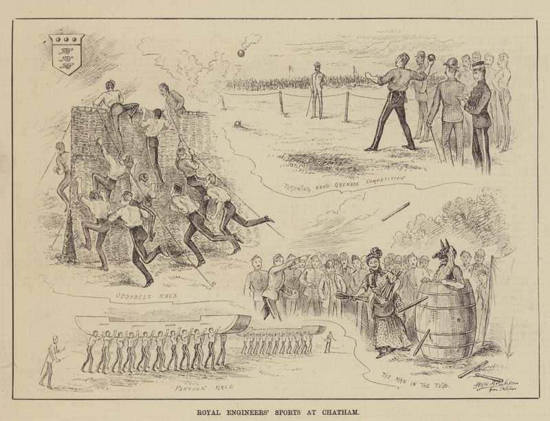 Deportes de los Ingenieros Reales en Chatham de Horace Morehen
