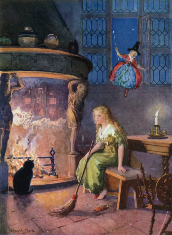 Cenicienta (litografía en color) de Howard Davie
