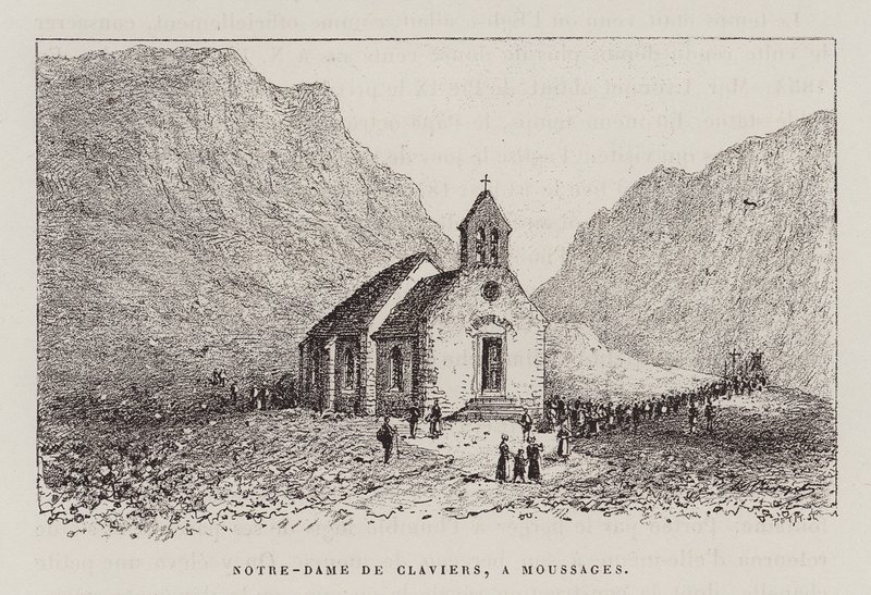 Notre-Dame De Claviers, A Moussages (grabado) de Hubert Clerget
