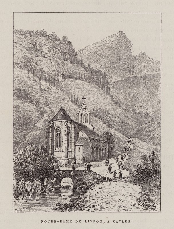 Notre-Dame De Livron, A Caylus (grabado) de Hubert Clerget
