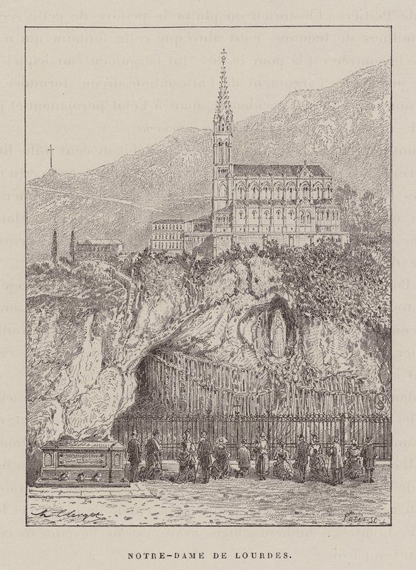 Notre-Dame De Lourdes (grabado) de Hubert Clerget