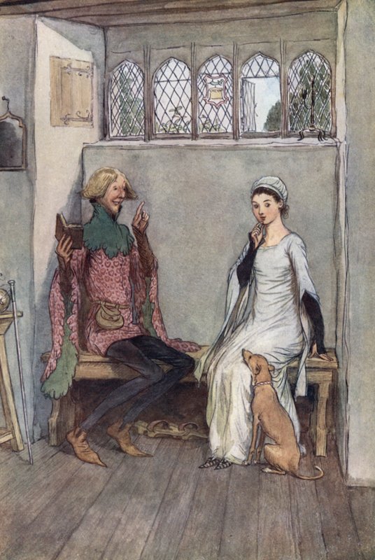 Ilustración para Las alegres comadres de Windsor de Hugh Thomson