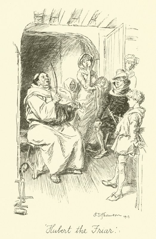 Hubert el Fraile (litografía) de Hugh Thomson