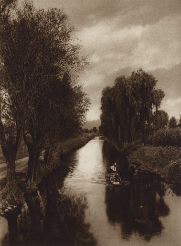 México: Canal Viga (foto b/n) de Hugo Brehme