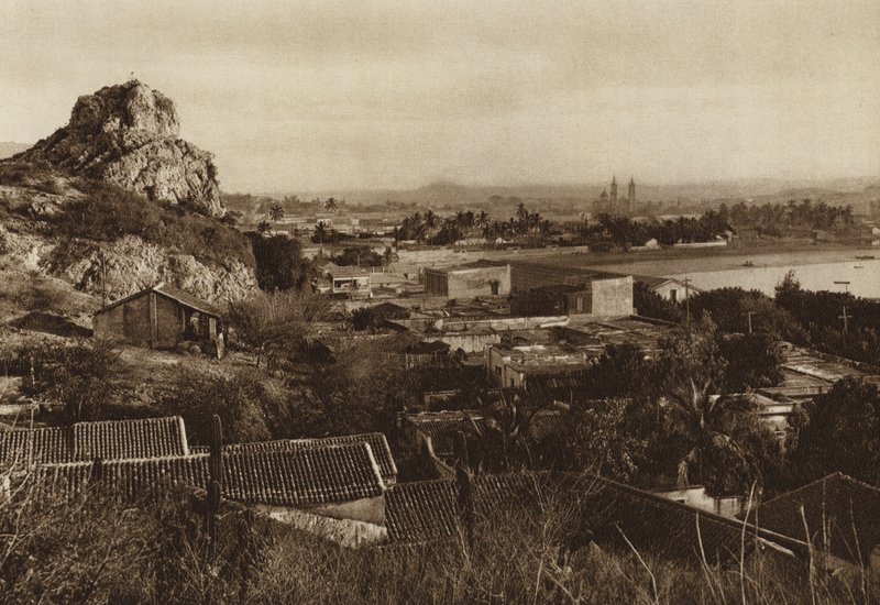 Mexico: El puerto de Mazatlan (b/w photo) de Hugo Brehme