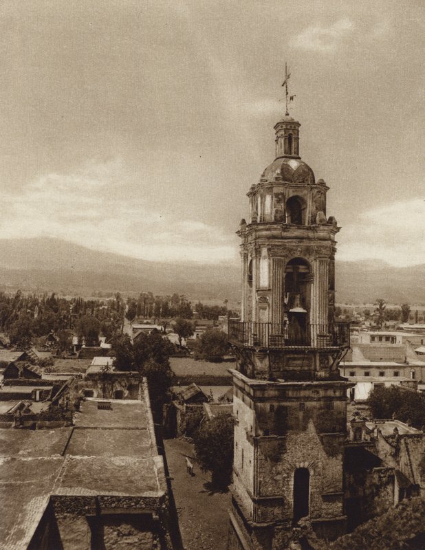 Mexico: Iglesia de Xochimilco (b/w photo) de Hugo Brehme