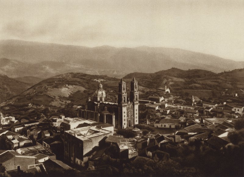 Mexico: Taxco (b/w photo) de Hugo Brehme