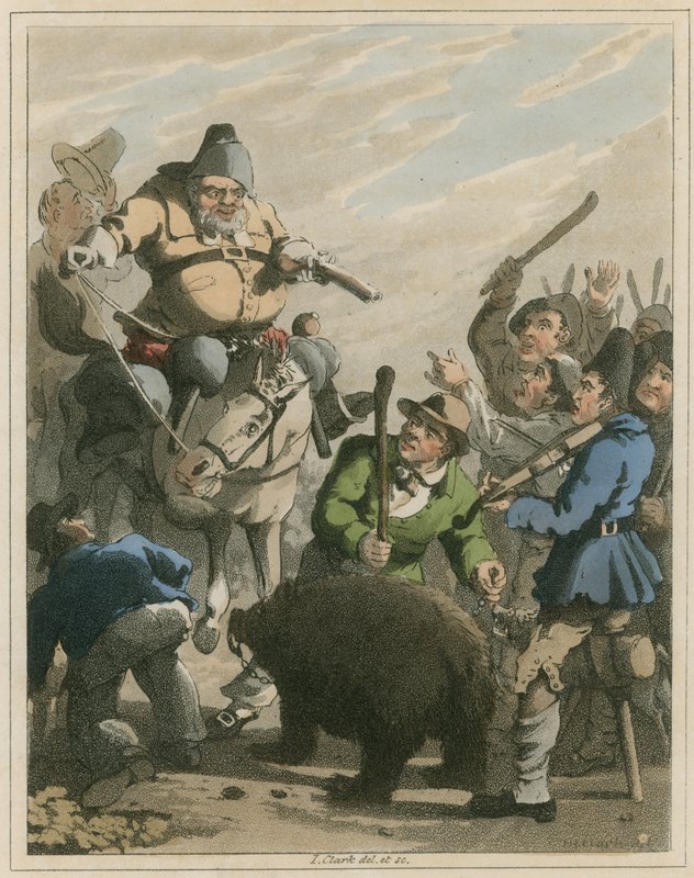 Ilustración de Hudibras por Samuel Butler de I Clark