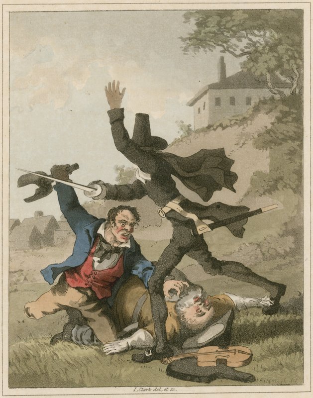 Ilustración de Hudibras por Samuel Butler de I Clark