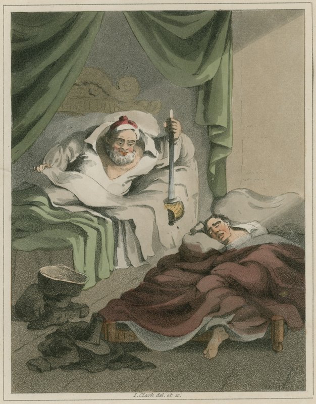 Ilustración de Hudibras por Samuel Butler de I Clark