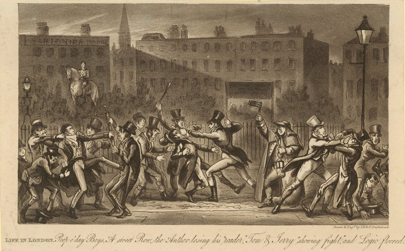 Vida en Londres de Isaac, Robert and George Cruikshank