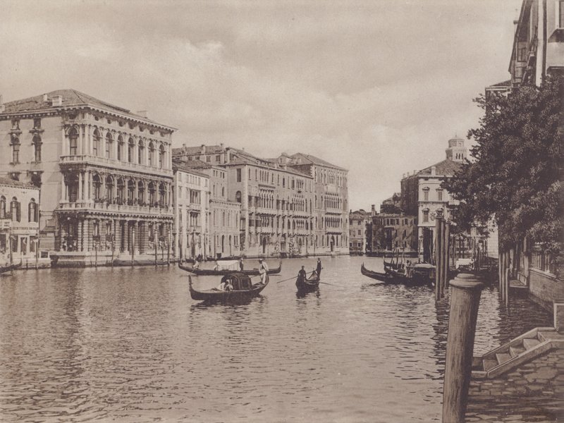 Canal Grande y Palazzo Browning de Italian Photographer