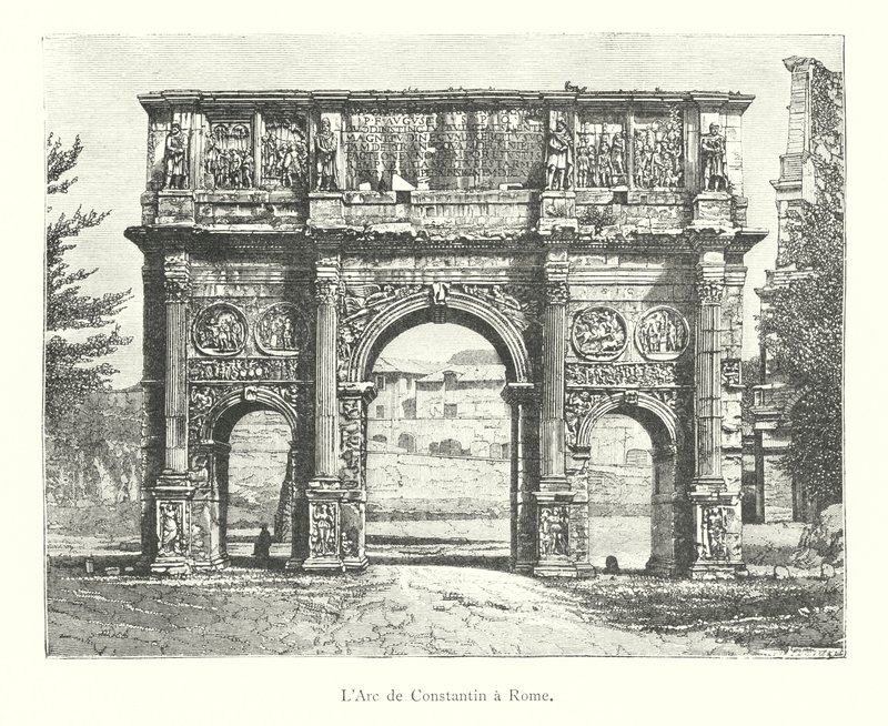 El Arco de Constantino en Roma de Italian School