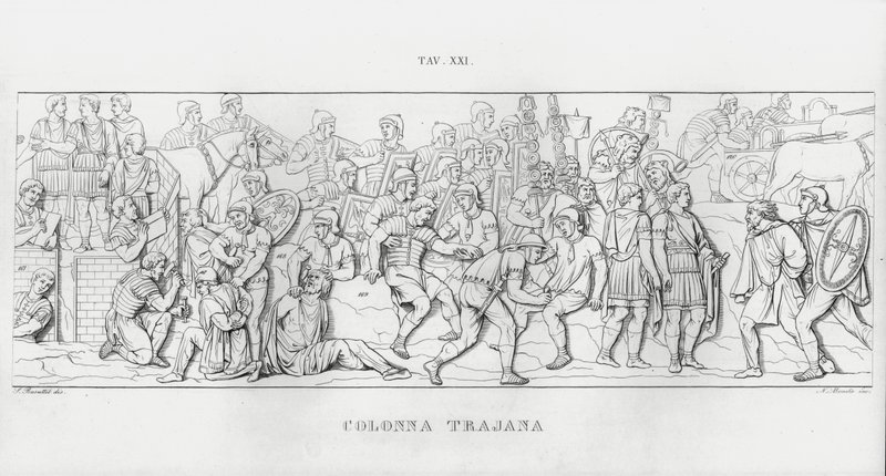 La Columna Trajana (grabado) de Italian School