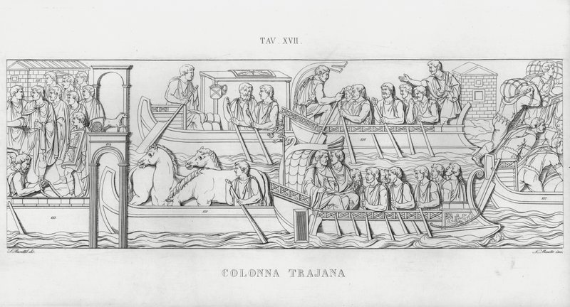 La Columna Trajana (grabado) de Italian School