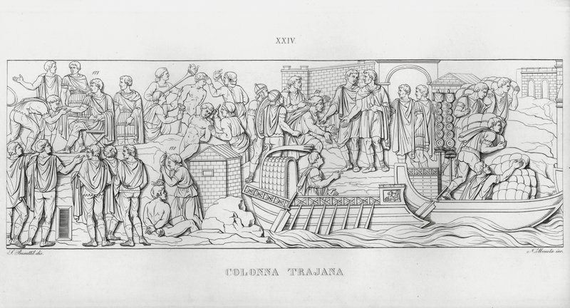 La Columna Trajana (grabado) de Italian School