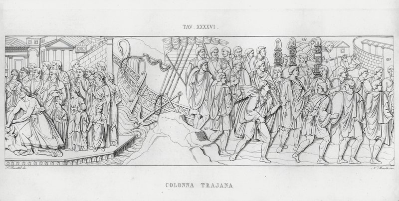 La Columna Trajana (grabado) de Italian School