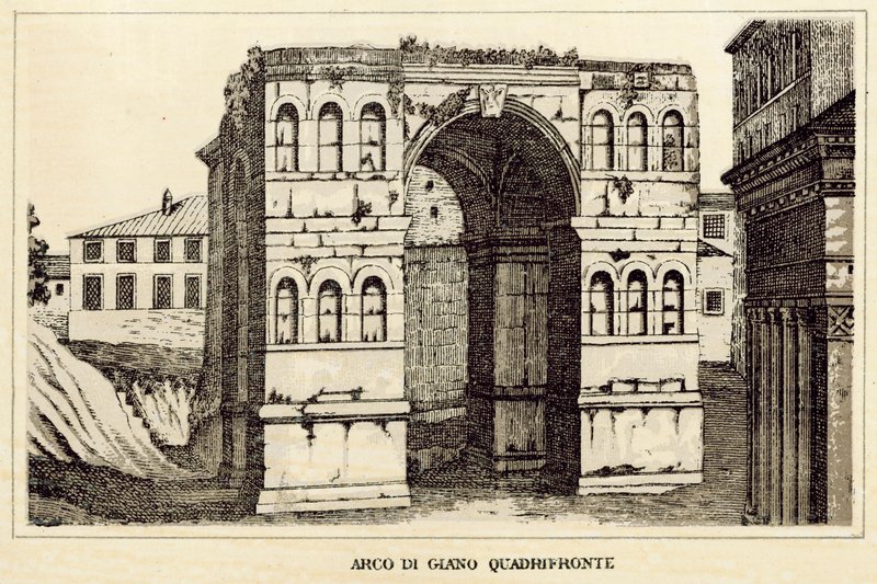 Roma: Arco Di Giano Quadrifronte de Italian School
