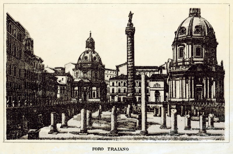 Roma: Foro de Trajano de Italian School